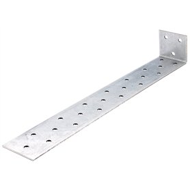 Alberts 332150 Équerre à béton | galvanisée Sendzimir | à sceller | 285 x 40 x 40 mm