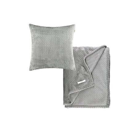 Esprit Ensemble de couverture de qualité supérieure - Couverture douillette 140 x 190 cm + taie d'oreiller 45 x 45 cm - Certifié