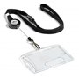 Durable - Lacet Textile avec enrouleur avec Attache Mousqueton -Système de Sécurité Optimale - 1 Unité 895701 Noir