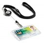 Durable - Lacet Textile avec enrouleur avec Attache Mousqueton -Système de Sécurité Optimale - 1 Unité 895701 Noir