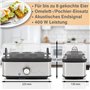 ProfiCook® Cuisinier d'oeufs pour jusqu'à 8 oeufs | avec fonction omelette/poche | Porte-oeufs & bol doseur avec pic à oeufs | C