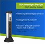 REV SilverCraft - Colonne de prise de jardin à 2 prises avec minuterie, 51 cm de hauteur, protection IP44 contre les projections