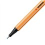 STABILO Stylo feutre pointe fine point 88 - Lot x 10 stylos feutre - Bleu Azur (88/57)