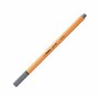 STABILO Stylo feutre pointe fine point 88 - Lot x 10 stylos feutres - Gris foncé (88/96)
