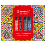 STABILO BOSS ORIGINAL D&G - Surligneur - Coffret x 4 surligneurs - décors exclusifs Dolce&Gabbana- Edition limitée