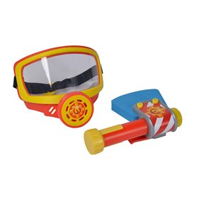 Simba 109252476 – Masque à oxygène Sam Le Pompier avec élastique et Hache