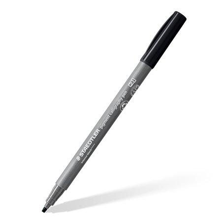 Staedtler 375-99 Feutres de calligraphie Pigment Arts - Noir intense - Pointe de calligraphie de 2