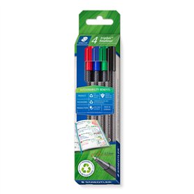 Staedtler Triplus Fineliner 334 R - etui Carton 4 Feutres Pointe Superfine 0