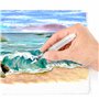STAEDTLER Kit de peinture aquarelle – Kit de voyage – Design Journey – Comprend une palette de mélange, 12 peintures métalliques