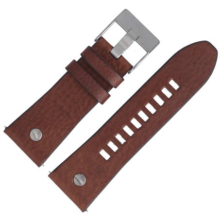 Diesel Bracelet De Montre 28mm Cuir Marron - DZ-7314