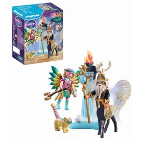 Playmobil 71235 Centaure avec Knight Fairy Hildi - Adventures of Ayuma - Deux Personnages emblématiques de la série - Place à la