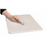 Égouttoir Mod. Damon Tapis d'égouttage cuisine diatomite séchage rapide beige pieds silicone absorbant l'eau 40 x 30 x 0,9 cm pa