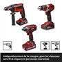 Original Einhell jeu d'embouts à impact, 10 pièces (embouts 50 mm PH/PZ/T/H, acier S2, verrou d'embout avec mousqueton, tige E 6
