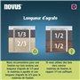 NOVUS TOOLS Agrafes en fil plat 14 mm de type 53F avec pointe en D pour résistance a l'arrachement, 600 pièces, agrafes galvanis