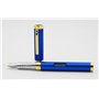 DIPLOMAT NEXUS Stylo plume doré avec verre à encre bleu/épaisseur des plumes : EF 14 ct/Stylo-plume/fait à la main/avec coffret 