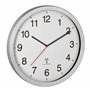 TFA Dostmann XL 60.3545.02 Horloge Murale Radio-pilotée analogique Facile à Lire idéale pour Bureau/entrée Argenté/Blanc (L) 400