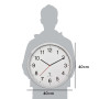 TFA Dostmann XL 60.3545.02 Horloge Murale Radio-pilotée analogique Facile à Lire idéale pour Bureau/entrée Argenté/Blanc (L) 400