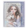 Depesche 13176 TOPModel Wolf - Carnet de Notes argenté et Bleu Scintillant