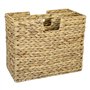 HMF Porte-revues tressé en jacinthe d'eau | 2 compartiments | 40 x 20 x 33 cm