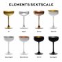 Stölzle Lausitz Coupes à Champagne Elements 6x230 ml – Verres Élégants en Cristal Noir/Or – Idéal pour Champagne, Prosecco & Coc