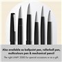 Lamy 2000 black - Stylo Plume élégant dans un corps robuste en fibre de verre - plume en or 14 ct., partiellement plaquée platin