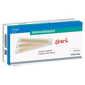 Höga Lot de 50 spatules en bois stériles Longueur 150 mm