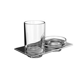 EMCO Art 163300100 Porte-Savon en Verre Transparent chromé pour Savon à Main