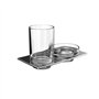 EMCO Art 163300100 Porte-Savon en Verre Transparent chromé pour Savon à Main, gobelet à Brosse à Dents Largeur 194 mm Verre Norm