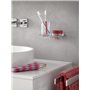 EMCO Art 163300100 Porte-Savon en Verre Transparent chromé pour Savon à Main, gobelet à Brosse à Dents Largeur 194 mm Verre Norm