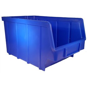 S&S-Shop Lot de 25 caisses de rangement empilables - Bleu - Taille 3 (145 x 248 x 127 mm) - Empilable/Vision Étagère Box/Stockag