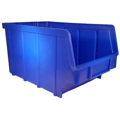 S&S-Shop Lot de 25 caisses de rangement empilables - Bleu - Taille 3 (145 x 248 x 127 mm) - Empilable/Vision Étagère Box/Stockag