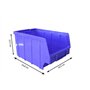 S&S-Shop Lot de 25 caisses de rangement empilables - Bleu - Taille 3 (145 x 248 x 127 mm) - Empilable/Vision Étagère Box/Stockag