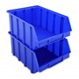 S&S-Shop Lot de 25 caisses de rangement empilables - Bleu - Taille 3 (145 x 248 x 127 mm) - Empilable/Vision Étagère Box/Stockag