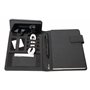 Stop Ocean Plastic 46222 RPET Belize Porte-documents en nylon PET et cuir Format A5 Organiseur pour bureau et quotidien Anthraci