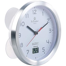 Horloge étanche Ø 17cm avec thermomètre [St. Leonhard]