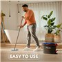 Vileda Recharge H2prO pour Balai Rotatif à pédales, tête de Rechange Microfibre, élimine la saleté incrustée, Lavable en Machine