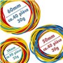 Westcott Élastiques 80g | Environ 170 élastiques colorés de différentes tailles dans un récipient en plastique pratique | Lot d'
