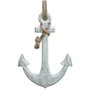 Ancre avec cordage XXL beige rainuré décoration ancre en bois ancre XXL 60 cm