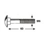 Connex KL4110660 Vis à tête bombée M6 x 60 mm galvanisées 1000 g
