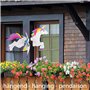 CIM Girouette - Petite 2 en 1 Unicorn - Ø31cm x 41cm x 90cm - INCL. Tige de Fixation en Fibre de Verre et système de Suspension