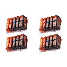 Start - 20 Cartouches d'encre compatible avec Canon PGI-525 CLI-526