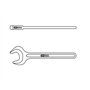 KS TOOLS 517.0536 - Clé à fourches simple brunie - 36 mm - En Chrome vanadium - Grande résistance à la corrosion et à l’usure