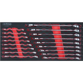 KS TOOLS - 713.2017 - Module de clés mixtes Ultimate - Module pour servante d'atelier - Mousse servante atelier 17 clés mixtes d