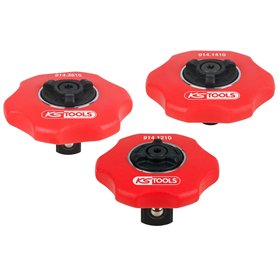 KS Tools - 914.1215 - Jeu de mini-cliquets réversibles sans manche 1/4'' - 3/8'' - 1/2''