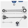 BRILLIANT TOOLS BT013901 Clé polygonale à cliquet double 4 en 1, 10 x 13, 17 x 19 mm [Powered by KS TOOLS]