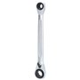 BRILLIANT TOOLS BT013901 Clé polygonale à cliquet double 4 en 1, 10 x 13, 17 x 19 mm [Powered by KS TOOLS]