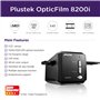 Scanner de films et diapositives 35mm. 7200 dpi | Dépoussiérage/rayures par infrarouge intégré. Off