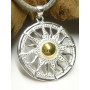 argent sterling plaqué or au centre