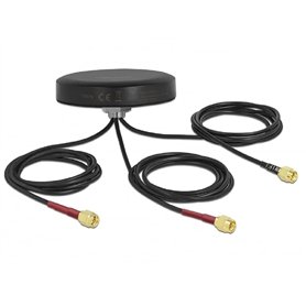 DELOCK ANTENA LTE MIMO WLAN 802.11 3XSMA-St RG-174 1