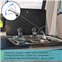 Robinet Comet Novo 12 V pour camping-car - Avec raccord de 10 mm (froid) - Noir/chromé - Robinet de camping compact avec pompe -